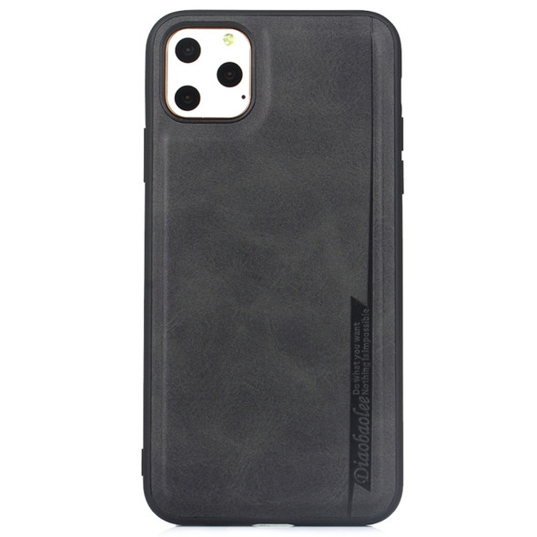 For iPhone 11 Pro Max Diaobaolee Shockproof PU + TPU Protective Case(Black)