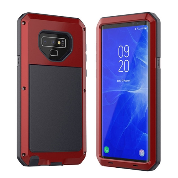 Metal Shockproof Daily Waterproof Protective Case for Galaxy Note 9(Red)