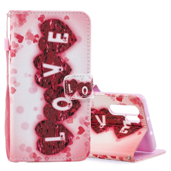 Love Pattern Horizontal Flip Leather Case for Huawei P30 Pro, with Holder & Card Slots & Wallet