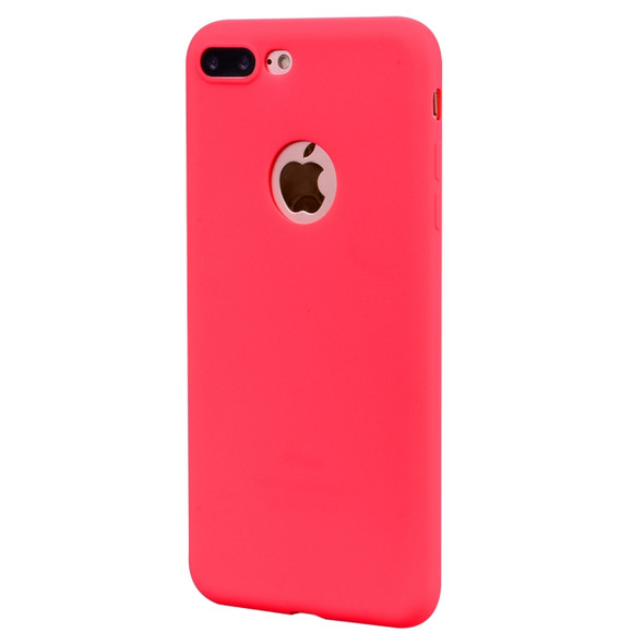 For iPhone 8 Plus / 7 Plus Candy Color TPU Case(Red)