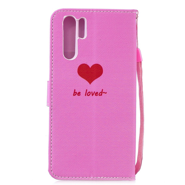 Heart Pattern Horizontal Flip Leather Case for Huawei P30 Pro, with Holder & Card Slots & Wallet