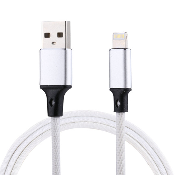1m 2A USB to 8 Pin Nylon Weave Style Data Sync Charging Cable For iPhone 11 Pro Max / iPhone 11 Pro / iPhone 11 / iPhone XR / iPhone XS MAX / iPhone X & XS / iPhone 8 & 8 Plus / iPhone 7 & 7 Plus (White)