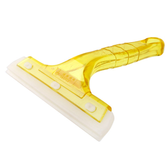 Car Window Plastic Nonslip Handle Glass Wiper / Window Cleaning Tool, Size: 15.8 x 14.8cm(Yellow)