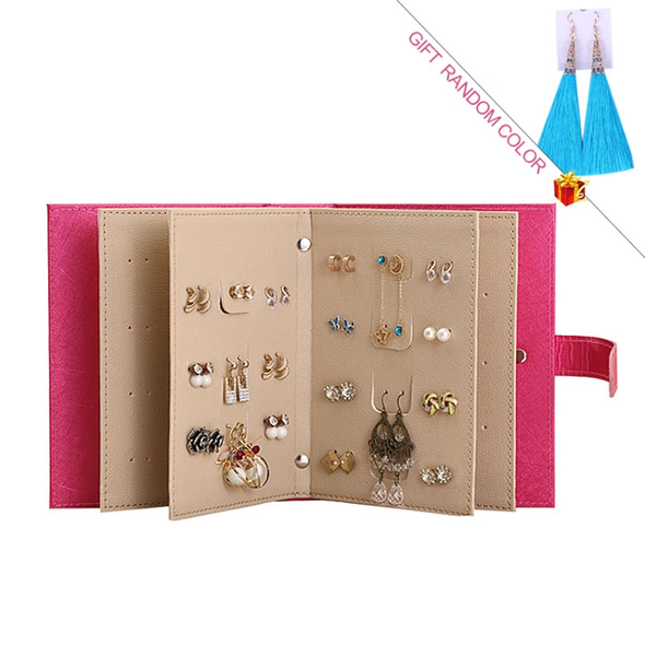 Portable PU Leather Storage Box Necklace Jewelry Display Box Organizer(Black)