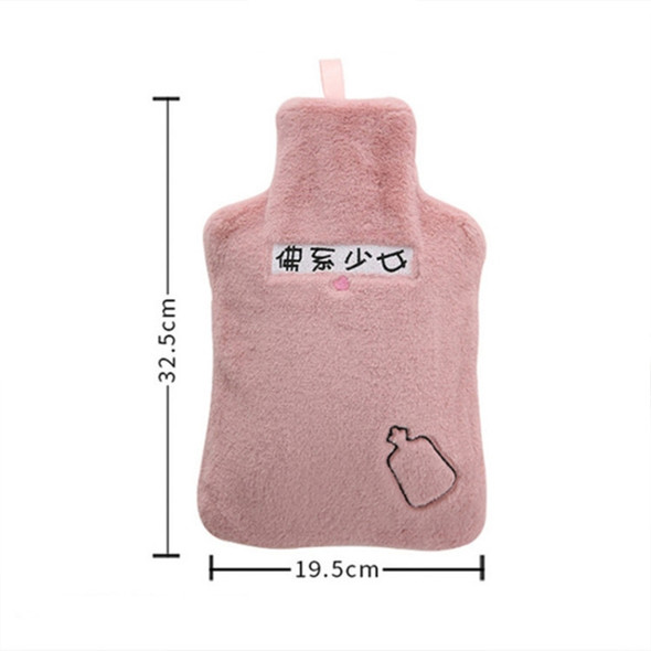 Water-filled Hot Water Bag Plush Cover Removable Washable Hand Warmer(Kahia)