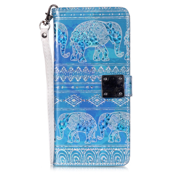 Magic 3D Bright Coloured Drawing Pattern Horizontal Flip PU Leather Case with Holder & Card Slots & Wallet & Photo Frame for Galaxy Note 9(Tribes Elephant)