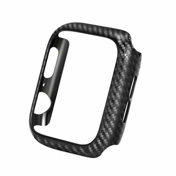Genuine Leather Carbon Fiber Strap + Frame for Apple Watch Series 4 44mm