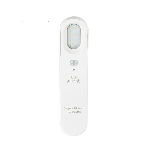 Human Body Induction USB Night Light Light Control Smart Home LED Wall Lamp Bedroom Bedside Lamp White Light 6500K( White)