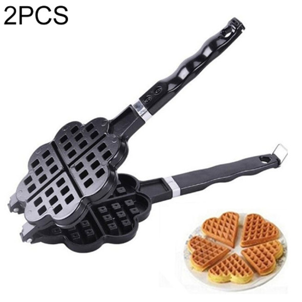 2 PCS Non-stick Metal Waffle Maker Mould
