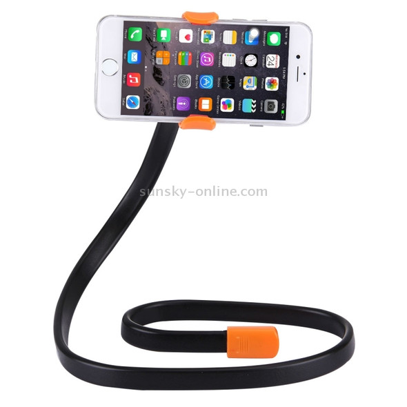 Flexible Clip Mount Holder with Clamping Base, For iPhone, Galaxy, Huawei, Xiaomi, LG, HTC and Other Smart Phones(Orange)