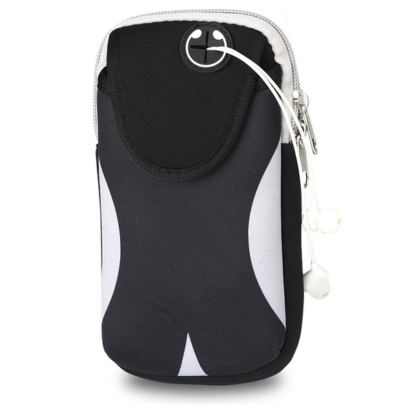 Multi-functional Sports Armband Waterproof Phone Bag for 5 Inch Screen Phone, Size: M(Black Grey)