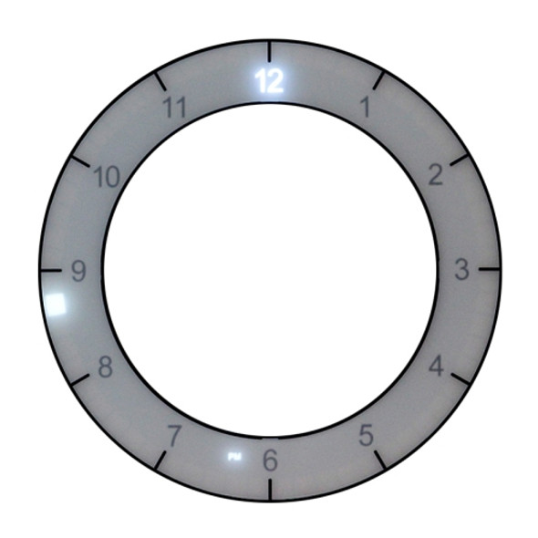 Creative Silent Circular LED Clock (Black White)