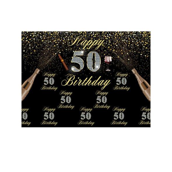 2.1m x 1.5m 50th Birthday Party Venue Set Studio Photography Background Cloth