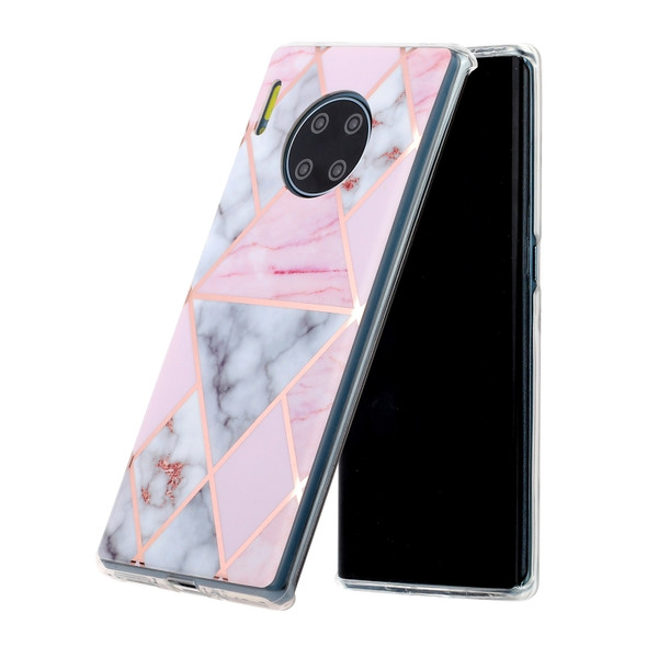 For Huawei Mate 30 Hot Stamping Geometric Marble IMD Craft TPU Protective Case(Rhombus)