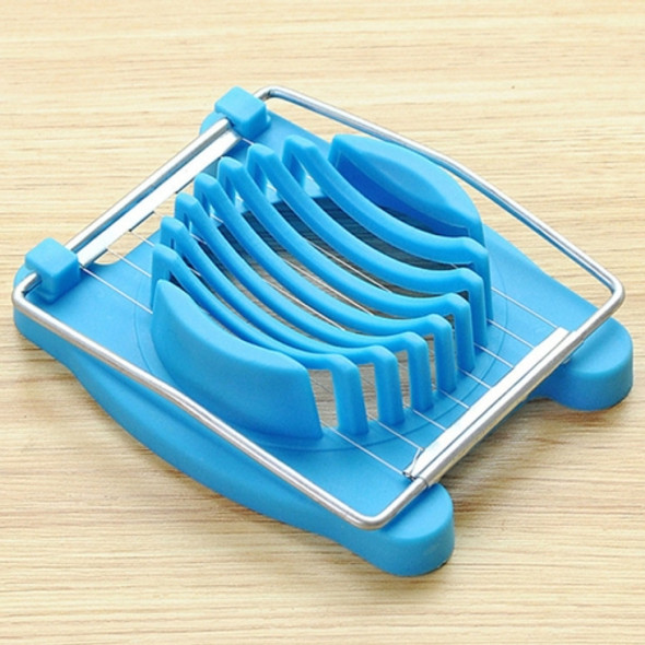 2 PCS Multifunctional Stainless Steel Egg Preserved Egg Slicer Fancy Splitter Kitchen Supplies Egg Cutting Tools(Blue)