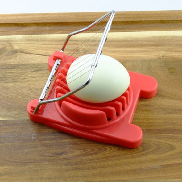 2 PCS Multifunctional Stainless Steel Egg Preserved Egg Slicer Fancy Splitter Kitchen Supplies Egg Cutting Tools(Red)
