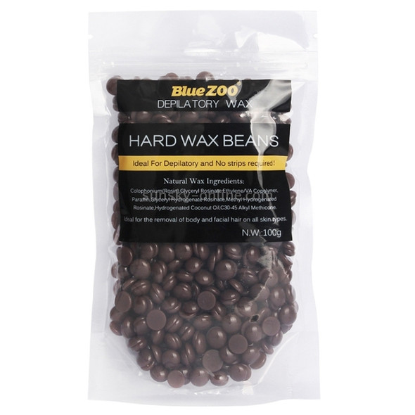 Blue Zoo 100g / Pack Chocolate Flavor Depilatory Wax Hair Removal Solid Hard Wax Beans Body Hair Epilation Beauty Makeup, with the Wax Heater Machine Use (HC1811)