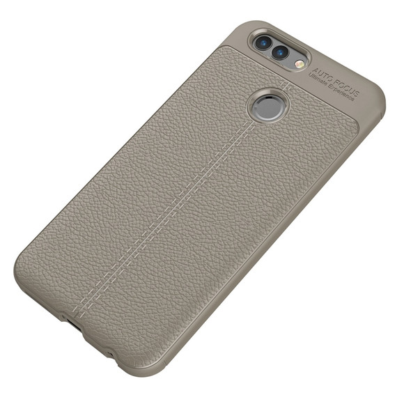 For Huawei  nova 2 Litchi Texture Soft TPU Anti-skip Protective Cover Back Case(Grey)