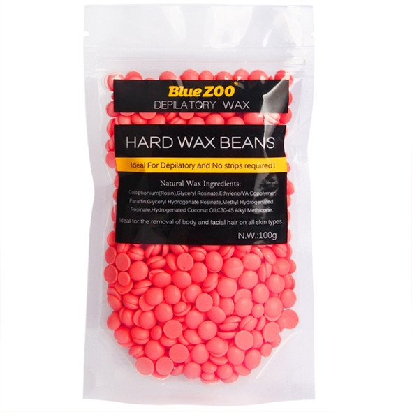 Blue Zoo 100g / Pack Strawberry Flavor Depilatory Wax Hair Removal Solid Hard Wax Beans Body Hair Epilation Beauty Makeup, with the Wax Heater Machine Use (HC1811)