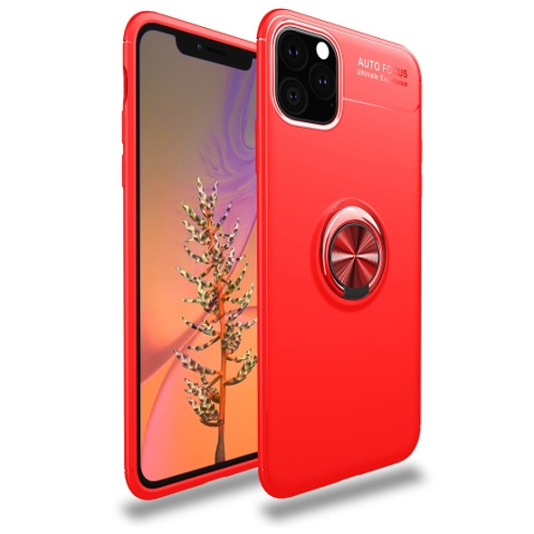 lenuo Shockproof TPU Case with Invisible Holder For iPhone 11(Red)