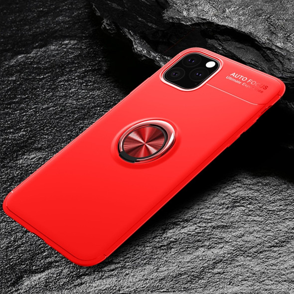 lenuo Shockproof TPU Case with Invisible Holder For iPhone 11(Red)