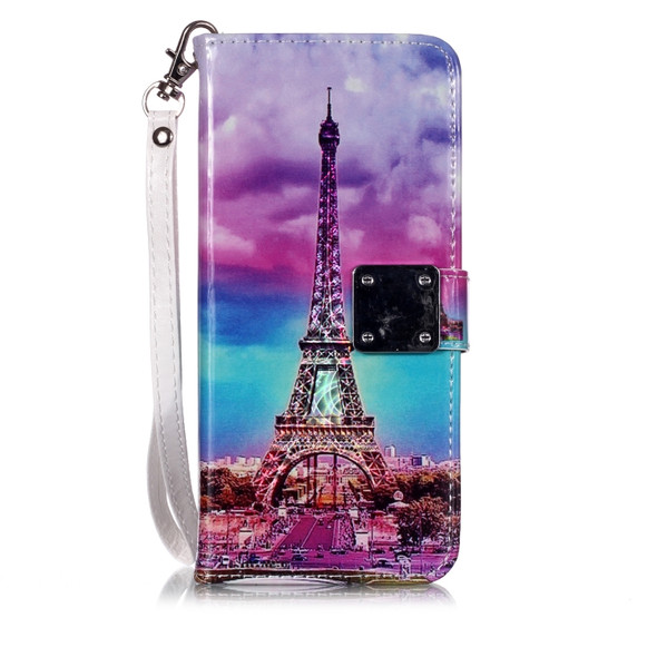 Magic 3D Bright Coloured Drawing Pattern Horizontal Flip PU Leather Case with Holder & Card Slots & Wallet & Photo Frame for Galaxy S8(Iron Tower)