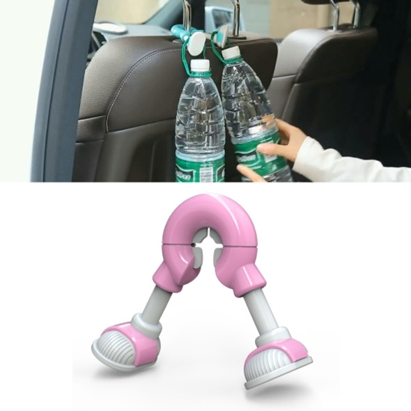 Car Seat Back Convenient Hooks Bags Hanger Holder (Pink)