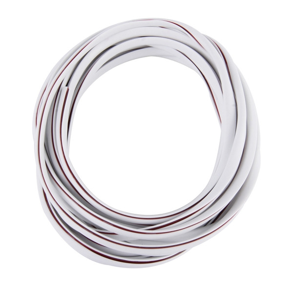 5m Car Decorative Strip PVC Chrome Decoration Strip Door Seal Window Seal(White)