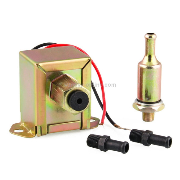 Universal Car 12V Fuel Pump + 2 x Fuel Unions + In-Line Fuel Filter Petrol