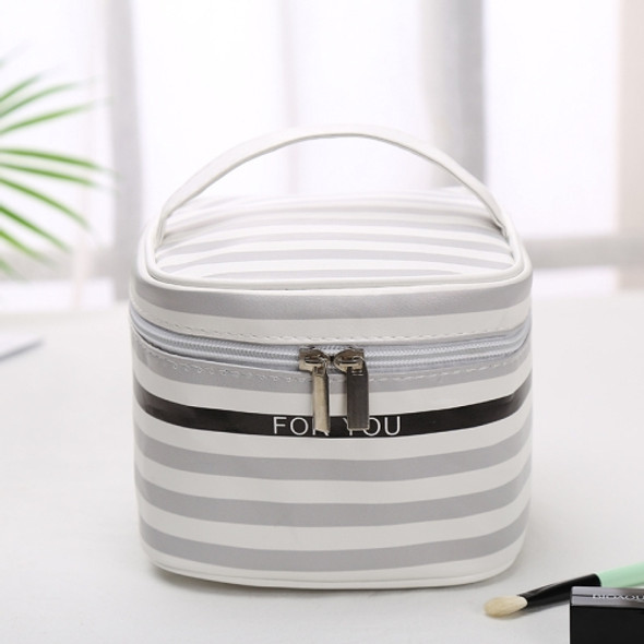 Fashion Makeup Travel Bag Women Portable Cosmetic Toiletries Storage Bag(Stripe)