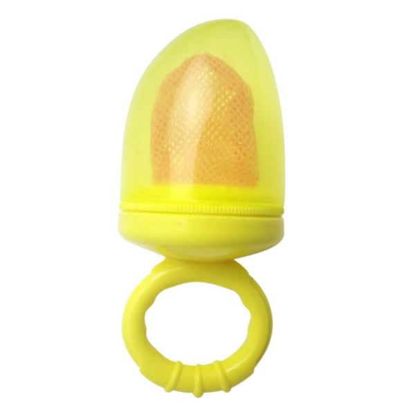 Baby Bite Le Net Pocket Fruits and Vegetables Pacifier Baby Soothers Safe Chew Feeder(Yellow)