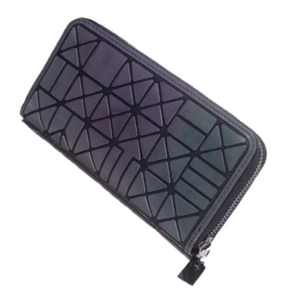 Y800 Women Long Wallets Geometric Lattice Wallet Women Clutch Bag(Colorful D)