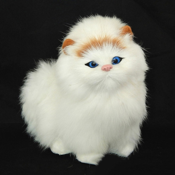 Simulation Animal Model Simulation Plush Cat Toy Will Be Called Cat(Yellow Ear)