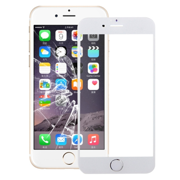 Front Screen Outer Glass Lens with Home Button for iPhone 6s Plus (Silver)