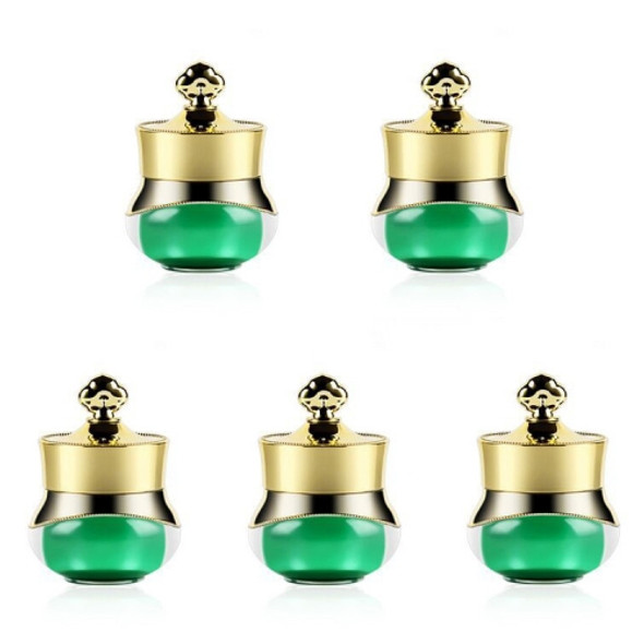 5 PCS Acrylic Travel Containers with Hard Sealed Lids Suitable for Face Hand Body Cream, 5ml(Green)