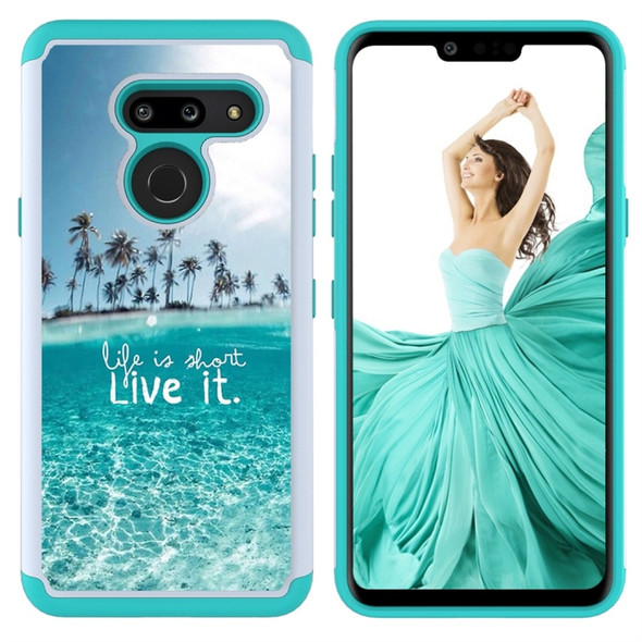 Coloured Drawing Pattern PC + TPU Protective Case for LG G8 ThinQ(Ocean)