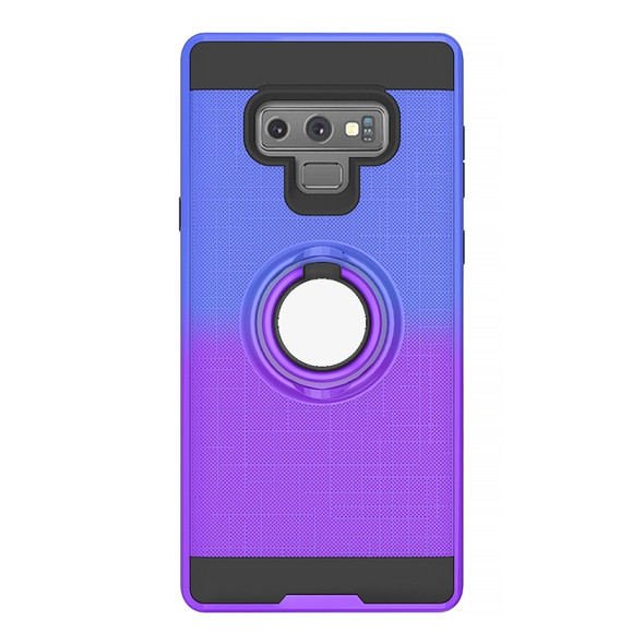 For Galaxy Note 9 2 In 1 PC + TPU Protective Case with 360 Degrees Rotate Ring Holder(Blue Purple)