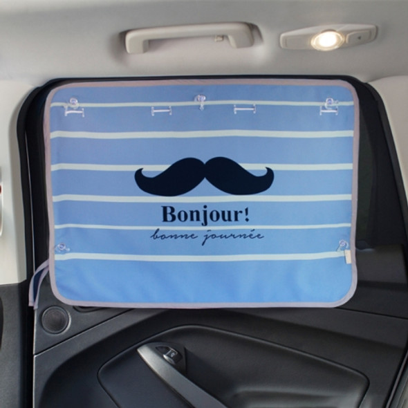 Mustache Pattern Car Large Rear Window Sunscreen Insulation Window Sunshade Cover, Size: 70*50cm