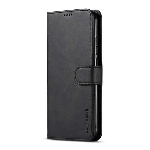 For Xiaomi Redmi Note 8T LC.IMEEKE Calf Texture Horizontal Flip Leather Case, with Holder & Card Slots & Wallet(Black)