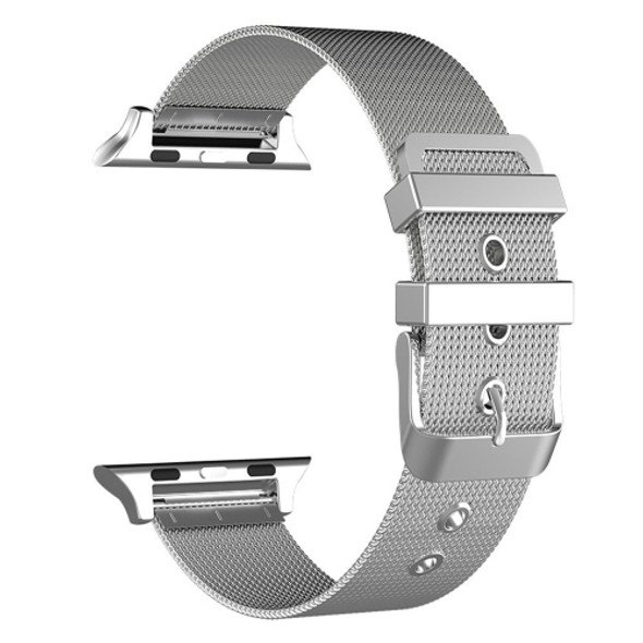 For Apple Watch Series 5 & 4 44mm / 3 & 2 & 1 42mm Milanese Stainless Steel Double Buckle Watchband(Silver)