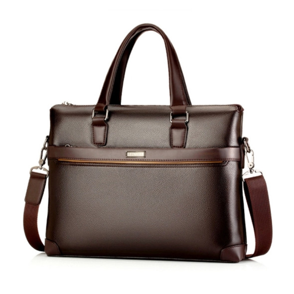 WEIXIER 16037 Multifunctional Men Business Handbag Computer Briefcase Single Shoulder Bag (Brown)