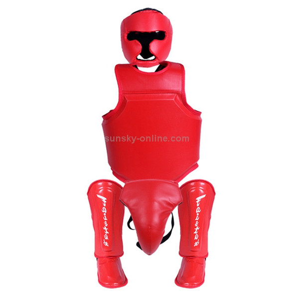 5 PCS / Set Freestyle Grappling Taekwondo Protective Gear Cover (Red)