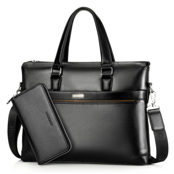 WEIXIER 16037 Multifunctional Men Business Handbag Computer Briefcase Single Shoulder Bag with Handbag(Black)
