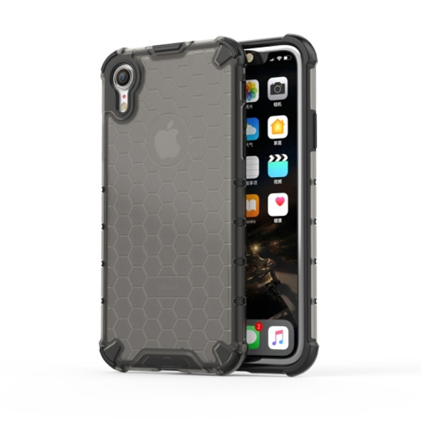 Shockproof Honeycomb PC + TPU Protective Case for iPhone XR (Black)