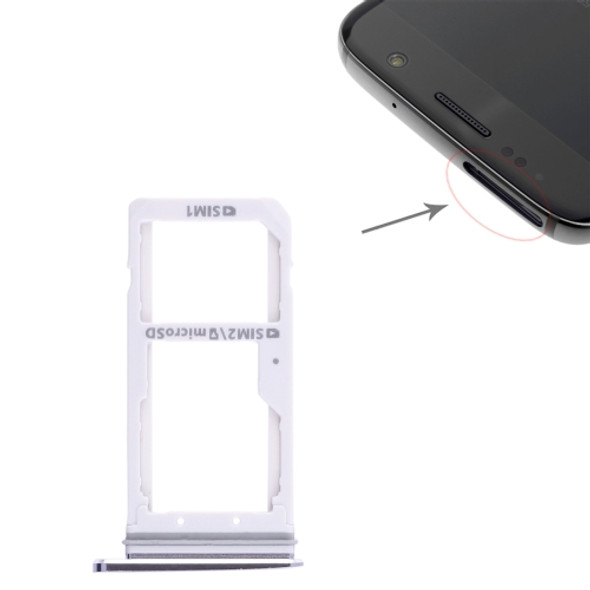 2 SIM Card Tray / Micro SD Card Tray for Galaxy S7(Black)
