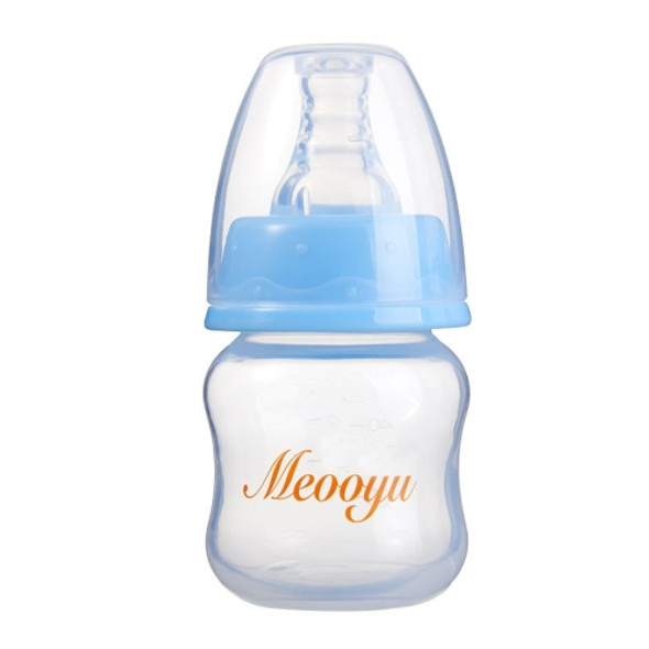 60ml  Food Grade Plastic Mini Beverage Bottle Leak Proof Cute Nursing Bottle With Nipple For Baby(Blue)