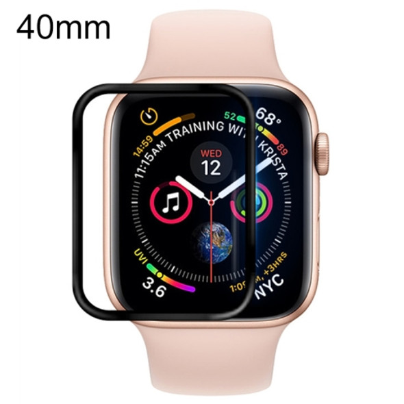 For Apple Watch Series 5 & 4 40mm Soft PET Film Full Cover Screen Protector(Black)