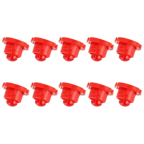 10PCS 2W T4.7 Wedge Instrument Panel LED Light Indicator Lamp Bulb(Red Light)