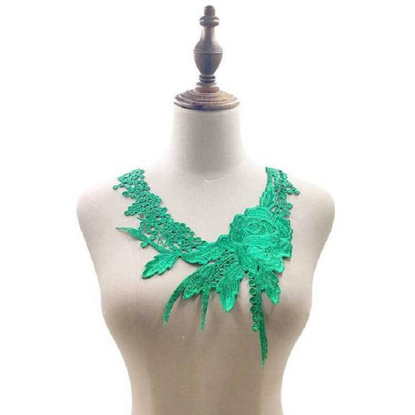 Lace Flower Embroidered Collar Fake Collar Clothing Accessories, Size: 31 x 30cm, Color:Green