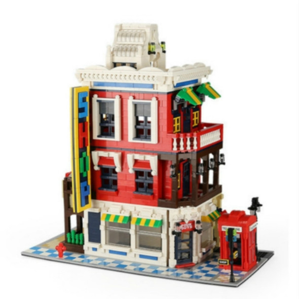 Large Building Model Small Particles Building Blocks Assembling Children Toys(Corner Shop)